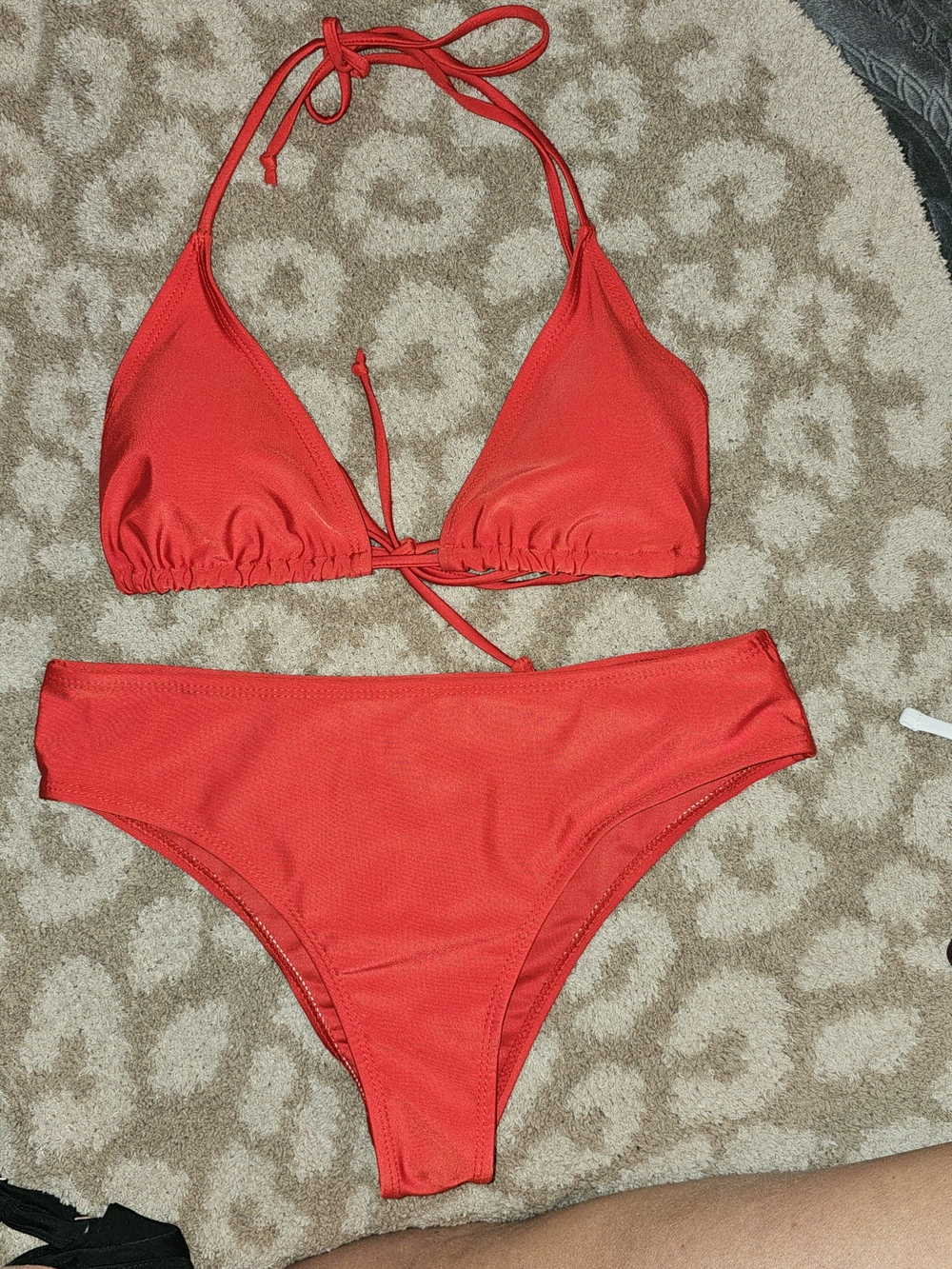 Classic Red Triangle Bikini Set